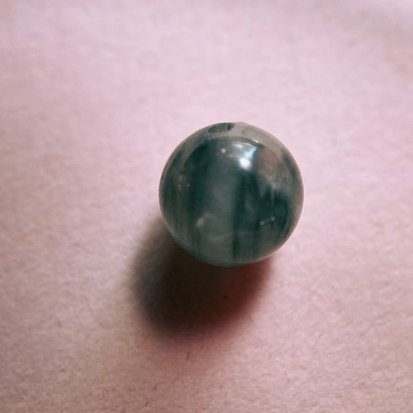 6mm Round Cats Eye Beads - BLACK A Grade